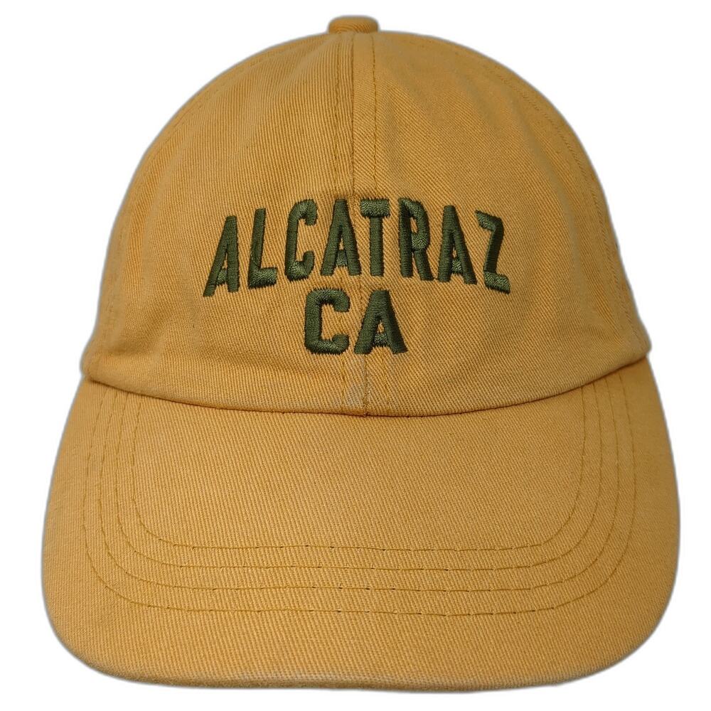 Alcatraz CA Slideback Baseball Cap Orange One Size Adjustable 6 Panel MV Sport